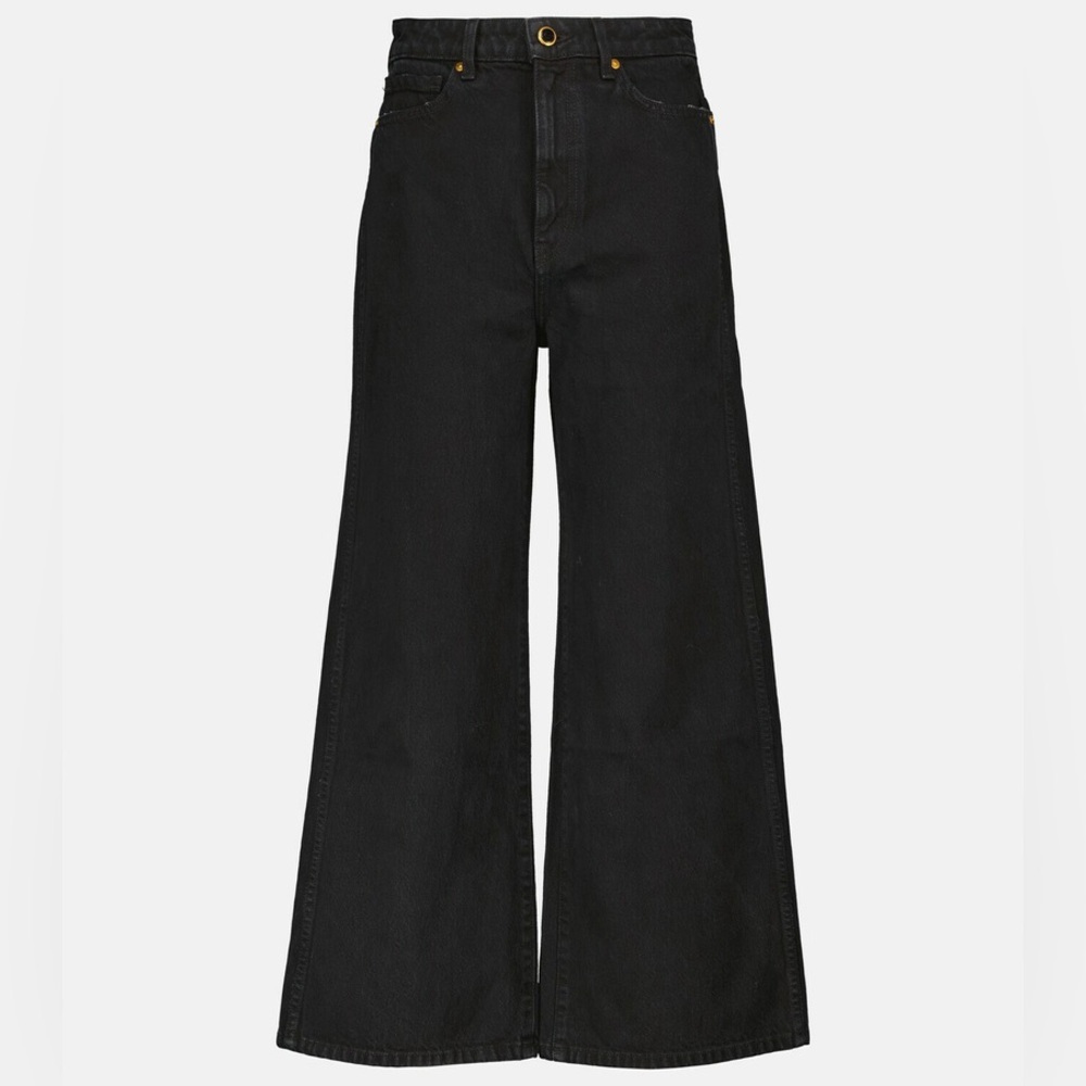 Khaite Women’s Ella Classic Black Wide-Leg Women's Jeans 27